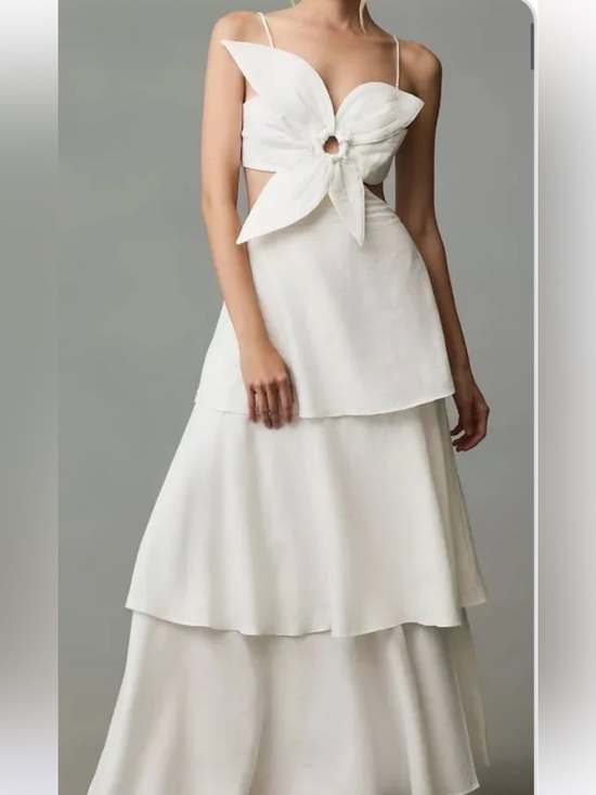 FARM Rio Dresses & Skirts - Farm Rio Flower Tiered White Maxi Skirt - XXS